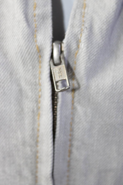 Rachel Comey Womens Half Zipper Short Sleeves Romper Gray Cotton Size 00