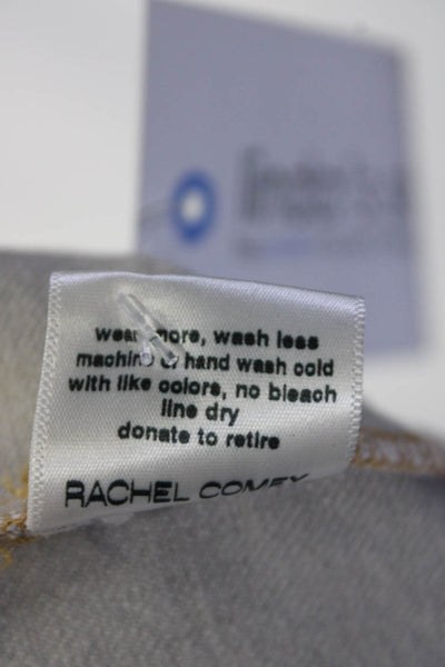 Rachel Comey Womens Half Zipper Short Sleeves Romper Gray Cotton Size 00