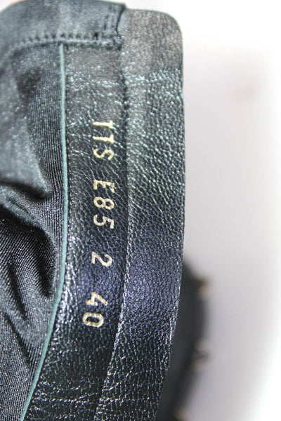Valentino Garavani Womens Suede Rockstud Ankle Boots Black Size 40 10