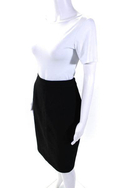 Dice Kayek Womens Lined Zip Up Midi Straight Pencil Skirt Black Size 44