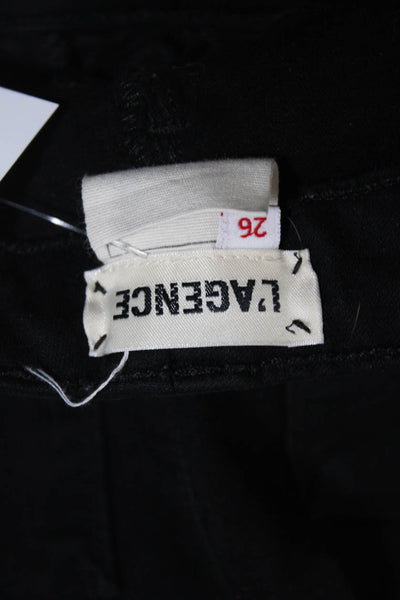 L'Agence Womens Black Cotton High Rise Margot Skinny Leg Jeans Size 26