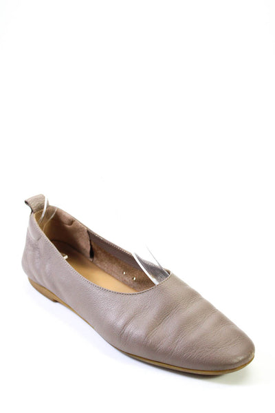 Everlane Womens Slip On Round Toe Ballet Flats Brown Leather Size 6.5