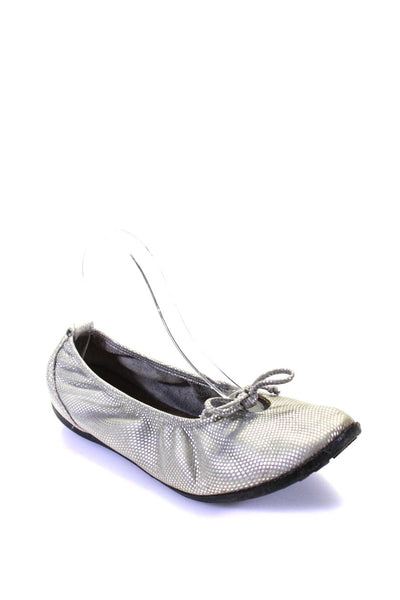 Arche Women's Round Toe Slip-On Glitter Ballet Flat Shoe Gold Size 10