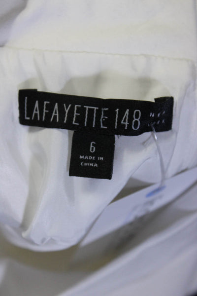 Lafayette 148 New York Womens Mock Neck Sleeveless A-Line Mini Dress Black Size