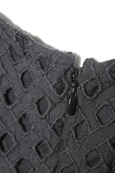 Joie Women's Scoop Neck Sleeveless Cinch Waist Mini Dress Black Size M