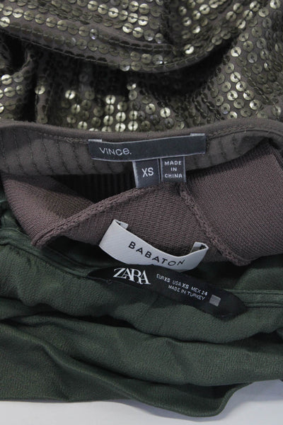 Babaton Zara Vince Womens Ribbed Knit Halter Neck Top Mauve Size S XS Lot 3