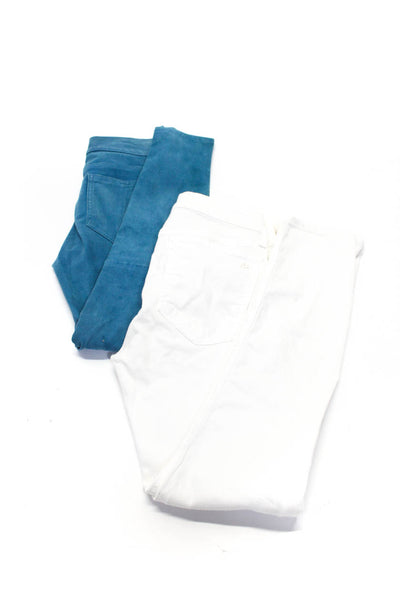 Rag & Bone Women's Midrise Five Pockets Distress Skinny Pant White Size 25 Lot 2
