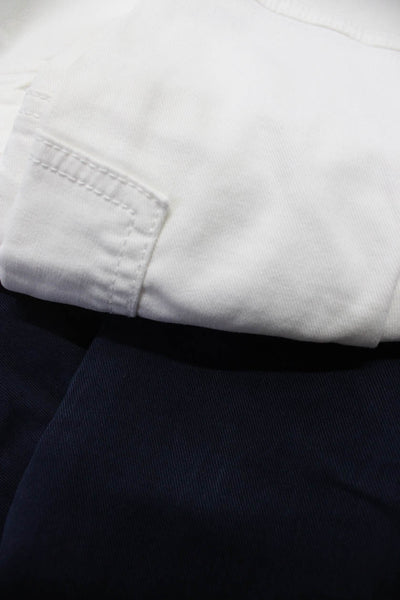 Joie Women's Midrise Pockets Skinny Cargo Pant White Blue Size 27 Lot 2