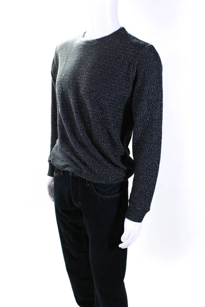 APC Mens Spotted Round Neck Long Sleeved Pullover Sweater Navy Blue White Size S