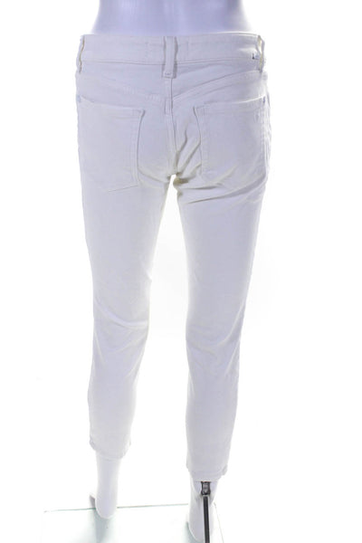 DL1961 Womens Florence Instant Cropped Jeans White Cotton Size 27