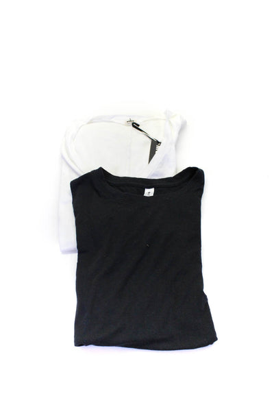 Athleta Monrow Womens Muscle Tank Top Tee Shirt Black White Size XS Small Lot 2