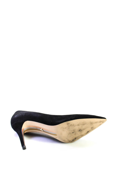 Sam Edelman Womens Suede Pointed Toe Stiletto Heels Pumps Black Size 6.5