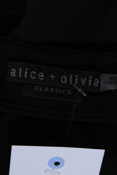 Alice + Olivia Womens Darted Back Zip Hook & Loop Capri Dress Pants Black Size 6
