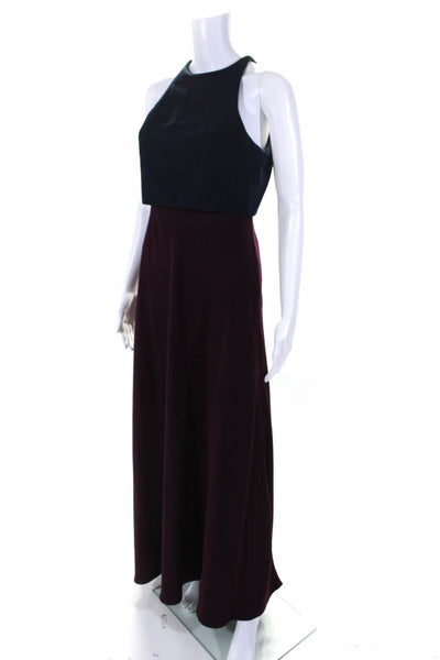 Jill Jill Stuart Womens Two-Toned Sleeveless Zip Up Maxi Dress Purple Size 4