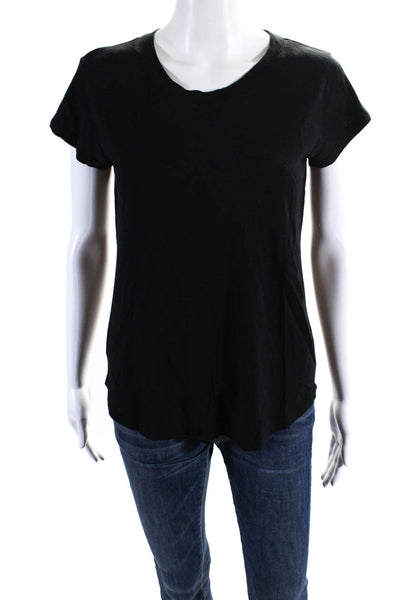 Zadig & Voltaire Womens Cotton Short Sleeve Basic Casual T shirt Black Size S