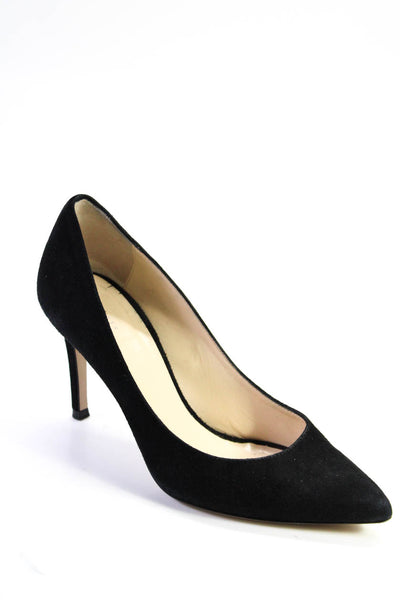 Barneys New York Womens Black Suede Pointed Toe High Heels Pumps Shoes Size 5.5