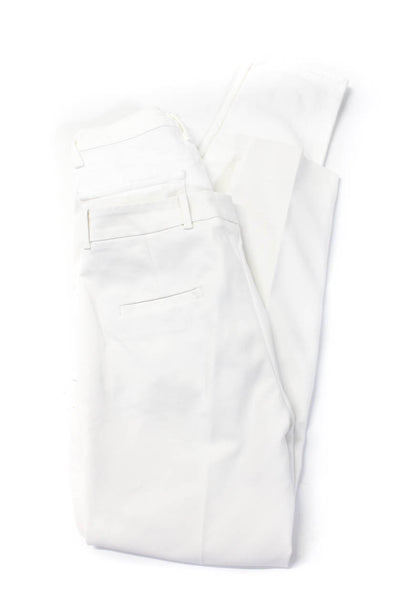 Zara Woman J Brand Womens Cotton Mid-Rise Tapered Pants White Size M 28 Lot 2