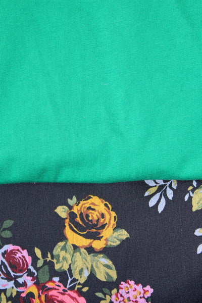 Suncoo Likely Womens Tee Shirt Blouse Green Black Size 1 Large Lot 2