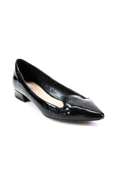 Corvela Kurt Geiger Womens Patent Leather Pointed Toe Loafers Black Size 37 7