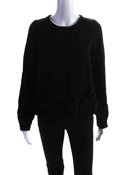 Sonia Rykiel Womens Long Sleeve Button Down Jacket Black Size EUR 36