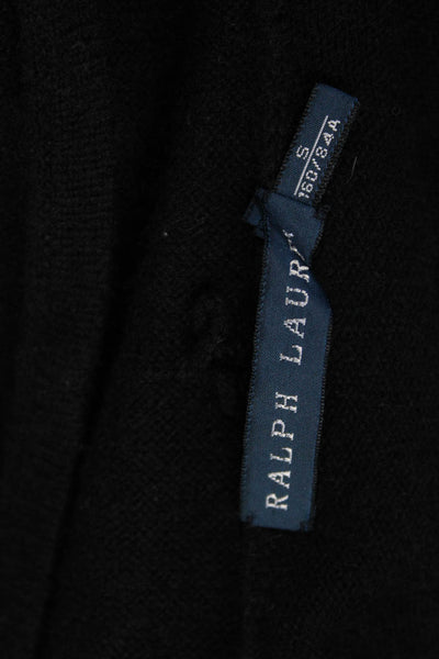 Ralph Lauren Blue Label Womens Cashmere Cardigan Wrap Sweater Black Size Small