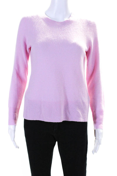 J Crew Women's Crewneck Long Sleeves Pullover Cashmere Sweater Pink Size S
