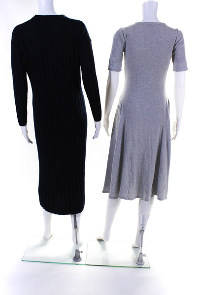 Madewell Women's  Long Sleeves Ribbed Midi Sweater Dress Blue Size XXS Lot 2