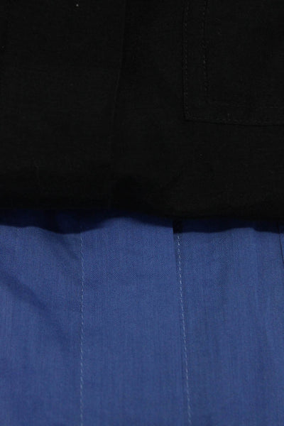 Theory Womens Cotton Long Sleeve Button Down Blouse Blue Size XL L Lot 2