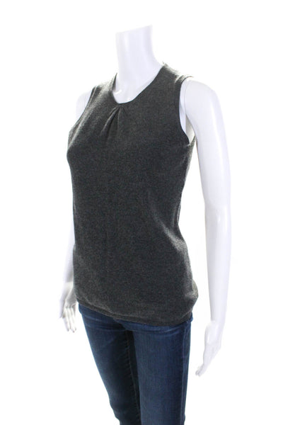 Rivamonti Womens Sleeveless Knit Scoop Neck Tank Gray Size S