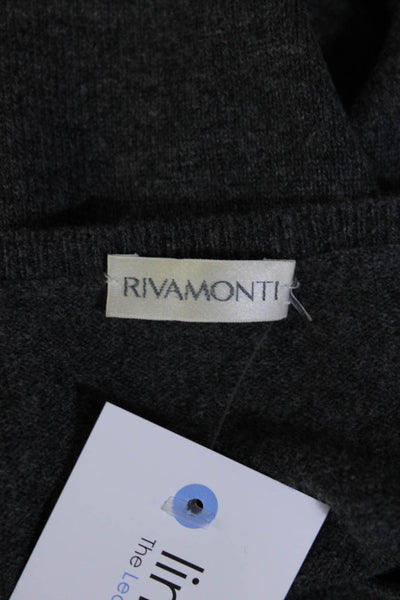Rivamonti Womens Sleeveless Knit Scoop Neck Tank Gray Size S