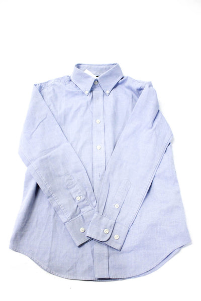 Lauren Ralph Lauren Boys Blue Cotton Collar Button Down Dress Shirt Size 10