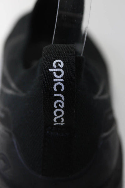 Nike Men's Round Toe Slip-On Rubber Sole Walking Sneakers Black Size 9