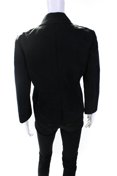 Derek Lam Womens Double Breasted Shawl Collar Blazer Jacket Black Size 6