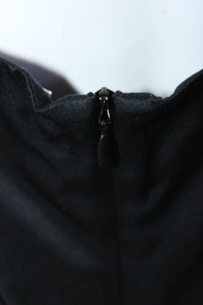 Trina Turk Womens Silk Sleeveless Halter Neck Blouse Black Size 12