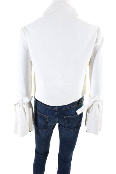Robert Rodriguez Womens Cotton Collared Button Up Blouse Top White Size 2