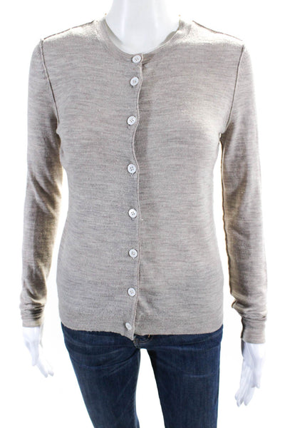 Inhabit Womens Merino Wool Long Sleeve Button Up Cardigan Sweater Gray Size M