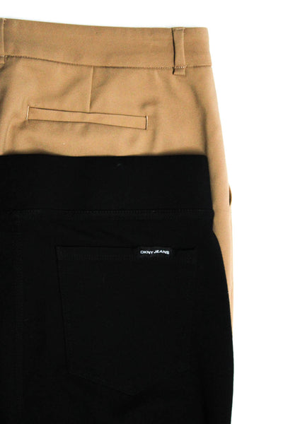 Ecru DKNY Jeans Womens Mid Rise Straight Dress Pants Brown Black Size 8 S Lot 2