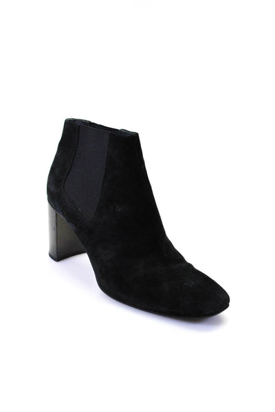 Rag & Bone Womens Suede Square Toe High Block Heeled Chelsea Boots Black Size 10