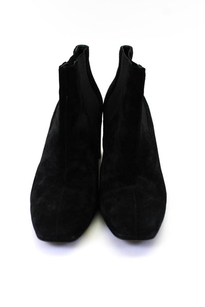 Rag & Bone Womens Suede Square Toe High Block Heeled Chelsea Boots Black Size 10