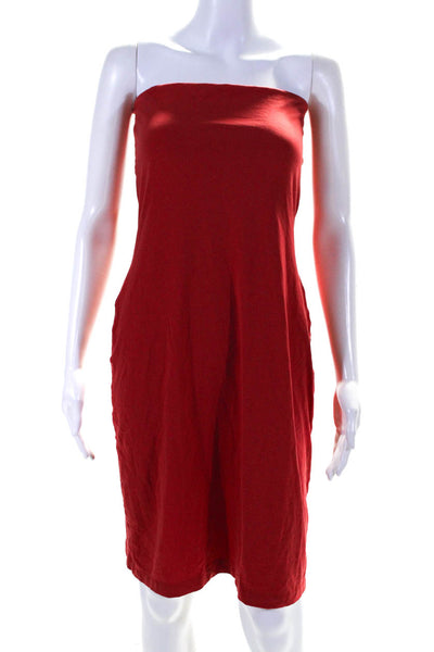 Susana Monaco Womens Strapless Slim Fit Bodycon Dress Red Size L