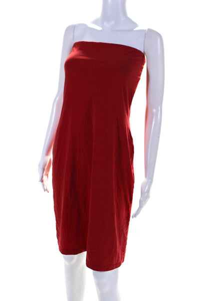 Susana Monaco Womens Strapless Slim Fit Bodycon Dress Red Size L