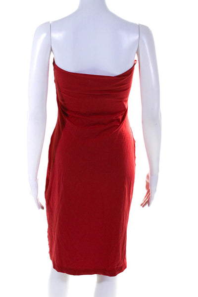 Susana Monaco Womens Strapless Slim Fit Bodycon Dress Red Size L