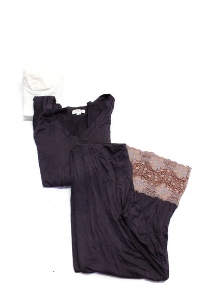 Wendy Glez Cosabella Womens Lace Trim Sleepwear Set Purple Size M 36B Lot 2