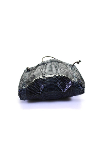 GaBaG.Co Womens Black Gray Python Skin Leather Small Crossbody Bag Handbag