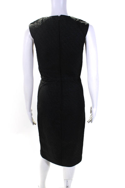 Bottega Veneta Womens Woven Sleeveless Square Neck Sheath Dress Black Size S