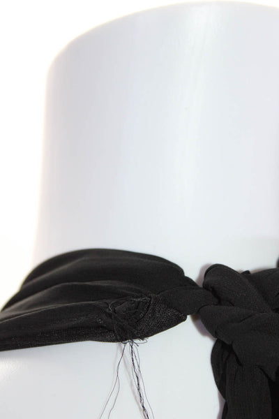London Times Womens Sleeveless Tied Halter High Low Midi Dress Black Size 8