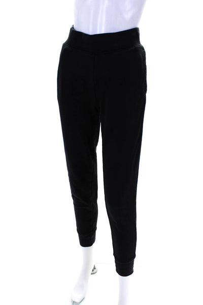TNA Womens Mid Rise Knit Airy AF Fleece Jogger Pants Black Cotton Size Small