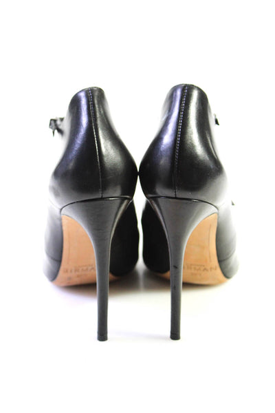 Alexandre Birman Womens Leather Pointed Toe Pumps Black Size 38.5 8.5
