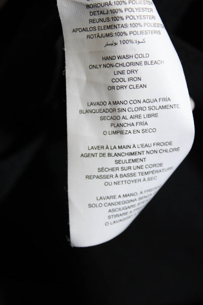 Michael Michael Kors Womens Semi Sheer Embroidered Sleeveless Dress Black Size 2
