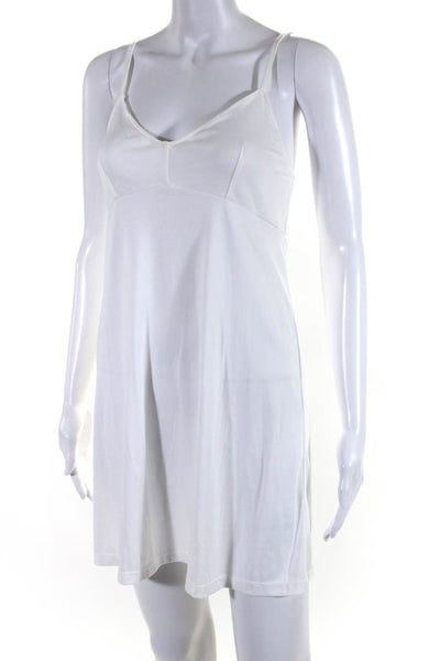 Christy Lynn Womens V-Neck Sleeveless Pullover Mini Tank Dress White Size S